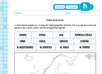 Roma en el mapa