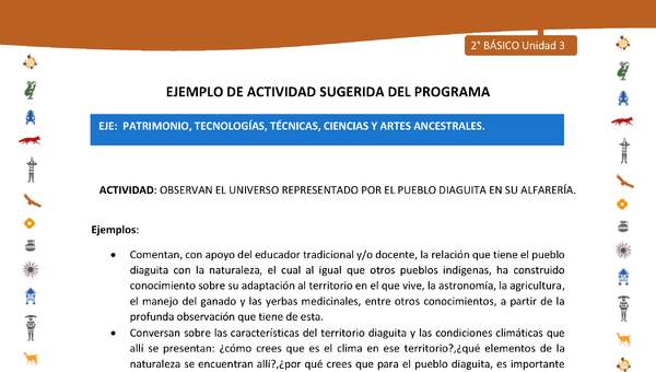 Actividad sugerida Nº 8- LC02 - INTERCULTURALIDAD-U3-EP - OBSERVAN EL UNIVERSO REPRESENTADO POR EL PUEBLO DIAGUITA EN SU ALFARERÍA