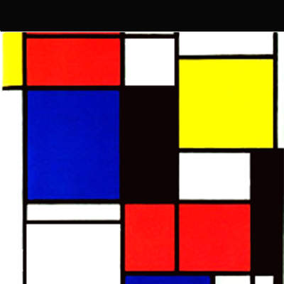 Colores primarios en la obra de Piet Mondrian