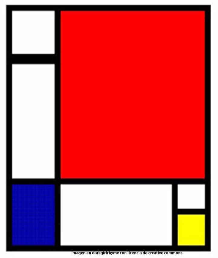 Colores primarios en la obra de Piet Mondrian