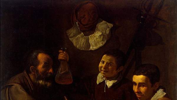 Tres Hombres en la mesa de Diego Velásquez