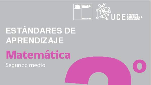 Adecuación Estándares de Aprendizaje 2° medio: Matemática