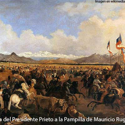 Llegada del Presidente Prieto a la Pampilla de Mauricio Rugendas