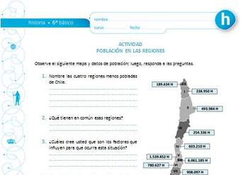 Población en las regiones