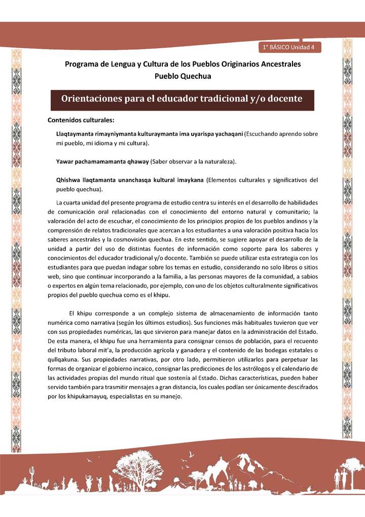Microsoft Word - QUECHUA-LC01-U04-Orientaciones al docente - INTRODUCCIÓN