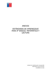Anexos Estándares de Aprendizaje para 8º básico
