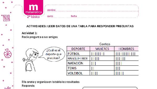 Leer datos de una tabla para responder preguntas (I)