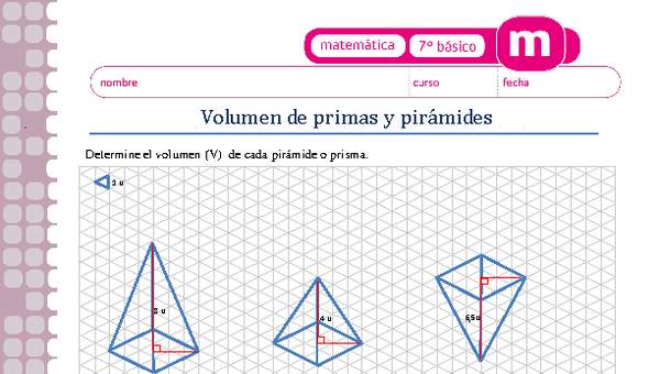 Volumen de prisma y pirámides