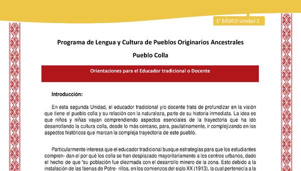 Orientaciones al docente - LC01 - Colla - U2 - Introducción