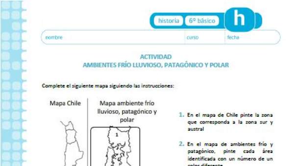 Ambiente frío, lluvioso, patagónico y polar