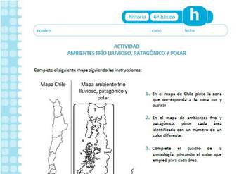 Ambiente frío, lluvioso, patagónico y polar