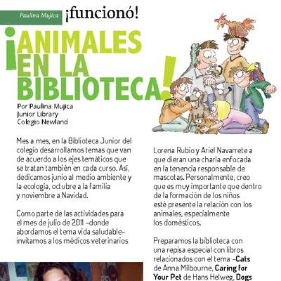 ¡Animales en la biblioteca!