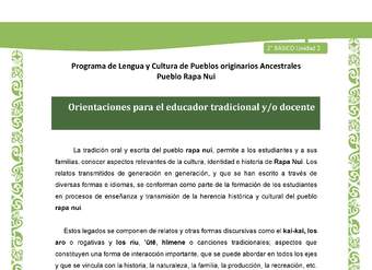 Orientaciones para el educador tradicional y/o docente
