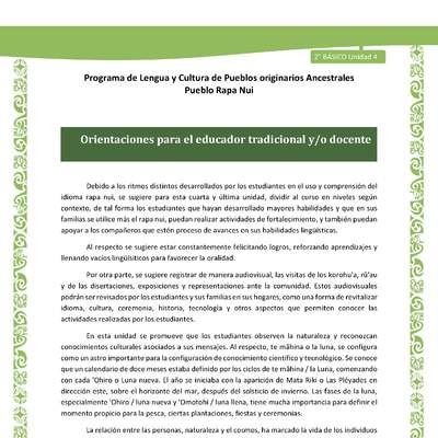 Orientaciones para el educador tradicional y/o docente