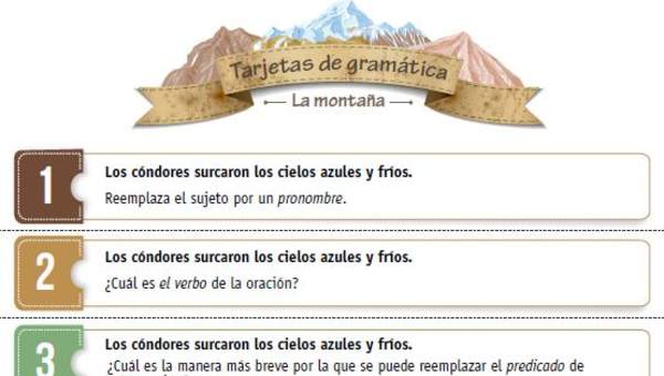 Tarjetas de gramática: La montaña