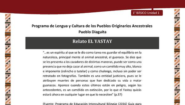 Relato EL YASTAY