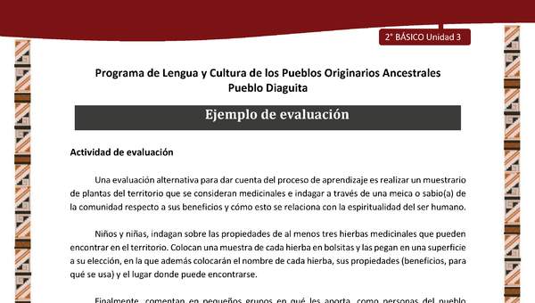 Ejemplo de evaluación