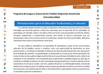 Orientaciones para el educador tradicional y/o docente