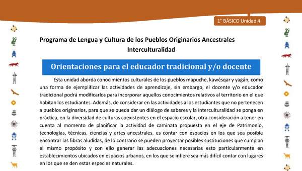 Orientaciones para el educador tradicional y/o docente