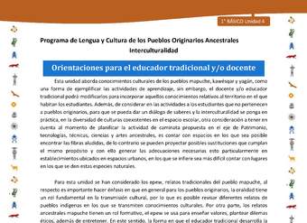 Orientaciones para el educador tradicional y/o docente