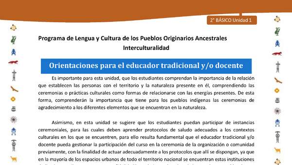 Orientaciones para el educador tradicional y/o docente