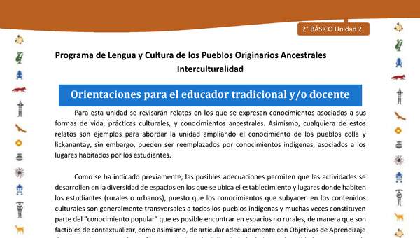 Orientaciones para el educador tradicional y/o docente