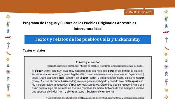 Textos y relatos de los pueblos Colla y Lickanantay