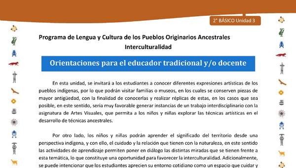 Orientaciones para el educador tradicional y/o docente