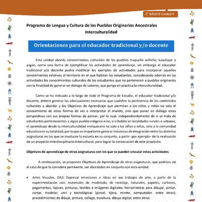 Orientaciones para el educador tradicional y/o docente