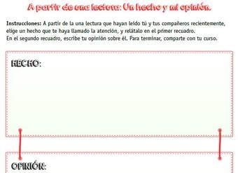 A partir de una lectura: un hecho y mi opinión