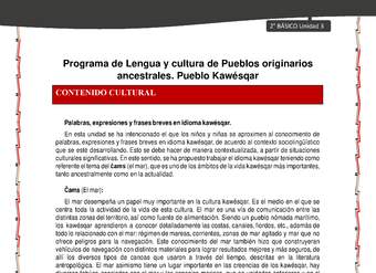 Orientaciones al docente - LC02 - Kawésqar - U3 - Contenido cultural