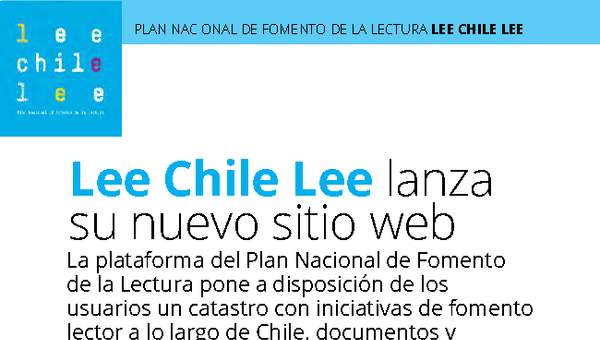 Lee Chile Lee lanza nuevo sitio web