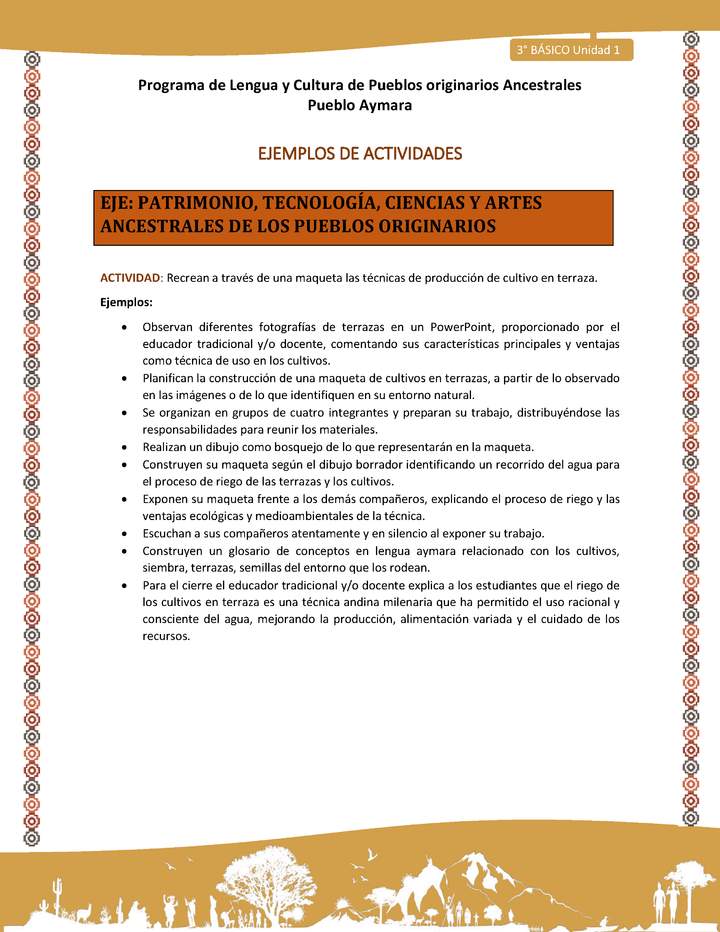 18-Actividad Sugerida LC03-U02-OA13-Recrean a través de una maqueta las técnicas de producción de cultivo en terraza.