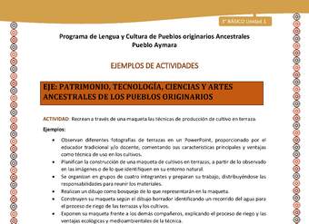 18-Actividad Sugerida LC03-U02-OA13-Recrean a través de una maqueta las técnicas de producción de cultivo en terraza.