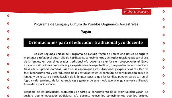 Orientaciones para el educador tradicional y/o docente