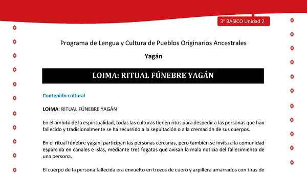 Loima: Ritual fúnebre yagán