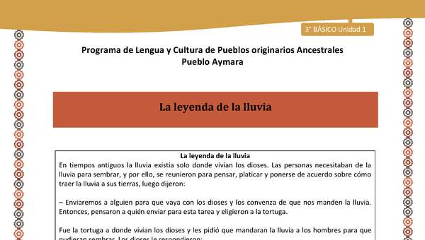 05-Orientaciones al docente - LC03 - Aymara - U01 -La leyenda de la lluvia
