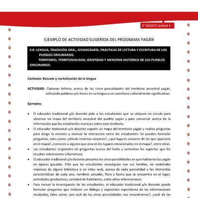 Elaboran folletos acerca de las cinco parcialidades del territorio ancestral yagán, utilizando palabras y o