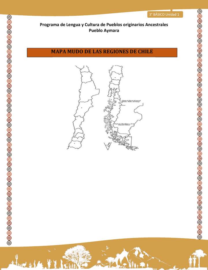 01-Orientaciones para el educador-LC03 U02-Mapa mudo de las regiones de chile