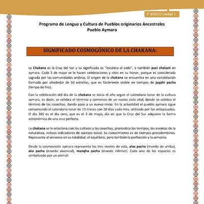 01-Orientaciones para el educador-LC03 U02-Significado cosmogónico de la chakana