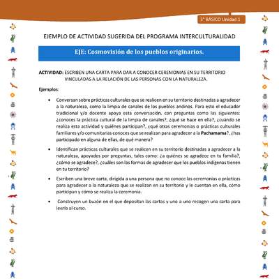 Escriben una carta para dar a conocer ceremonias en su territorio vinculadas a la relación de las personas con la naturaleza