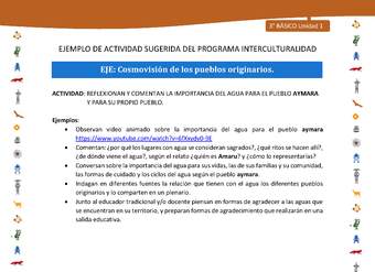 Reflexionan y comentan la importancia del agua para el pueblo Aymara y para su propio pueblo