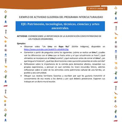 Escriben sobre la importancia de la alimentación como patrimonio de los pueblos originarios