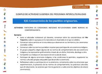 Participan en ceremonias indígenas reflexionando sobre normas de comportamiento