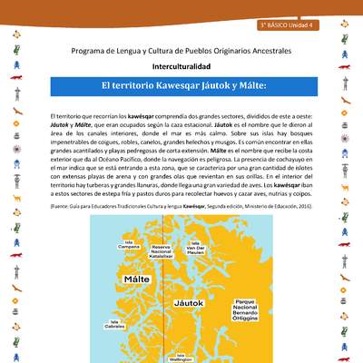 El territorio Kawesqar Jáutok y Málte