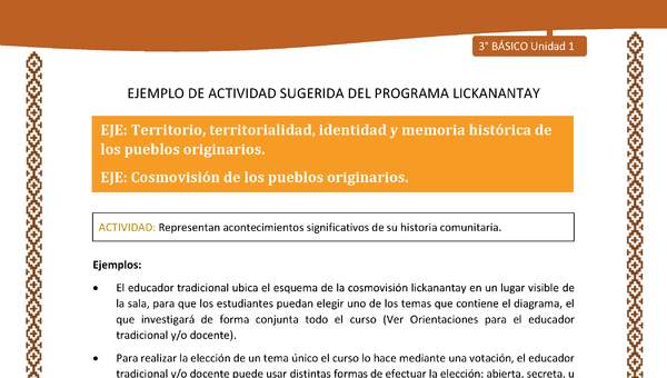 Representan acontecimientos significativos de su historia comunitaria