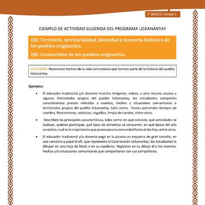  Reconocen hechos de la vida comunitaria que forman parte de la historia del pueblo lickanantay
