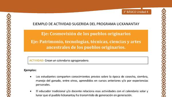 Crean un calendario agroganadero