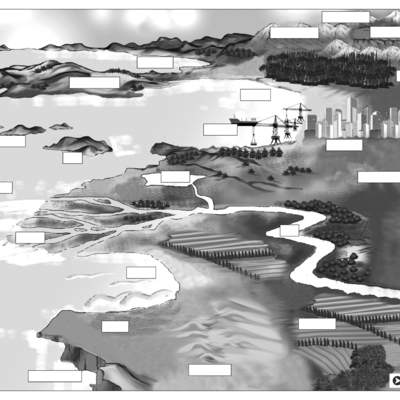 Nombres geográficos en blanco y negro