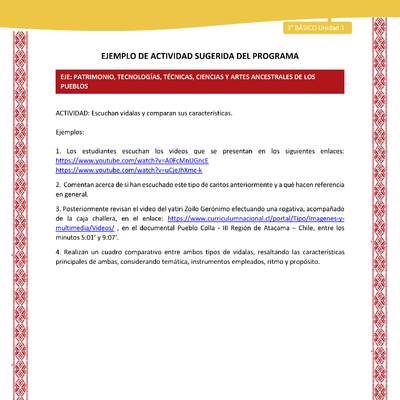 08-Actividad Sugerida LC03 COL-U01-OA16-Escuchan vidalas y comparan sus características